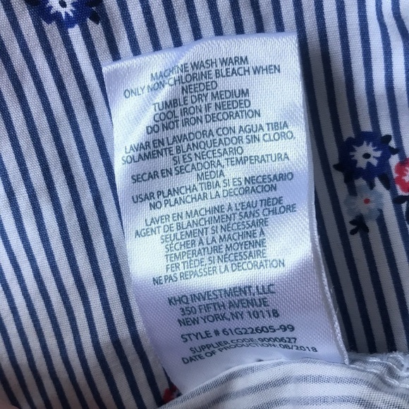 Tommy Hilfiger Floral Stripe Print Tunic Top - Picture 8 of 11